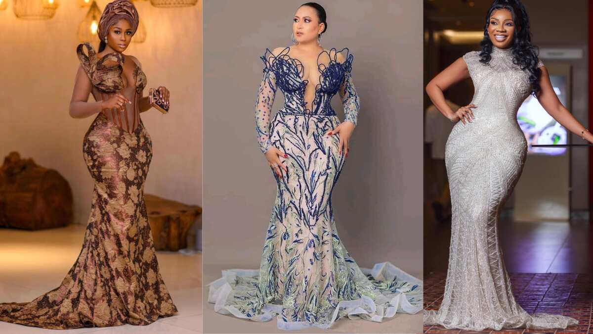 Pin by Ahysha on Slayers Page | Nigerian lace dress, Dinner dress classy,  Nigerian lace styles dress